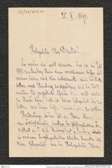 Nachlass Franz Steindachner, Brief von Adam von Ulanowski an Franz Steindachner (25.02.1890), Inv.Nr. 553.01, Seite 1